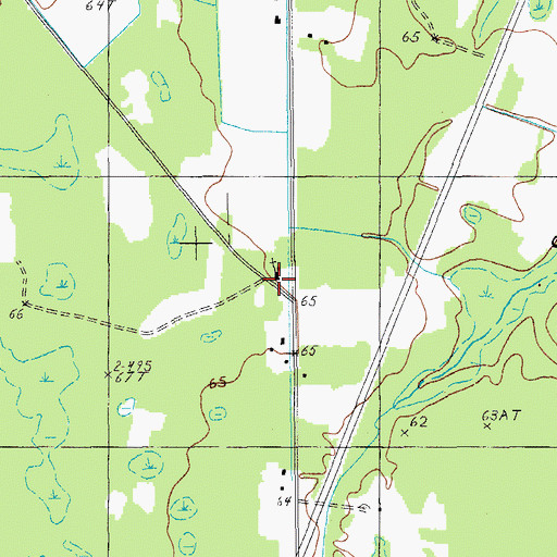 Topographic Map of Mortons Church, SC