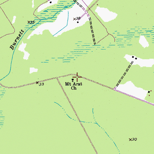 Topographic Map of Mount Arat School (historical), SC