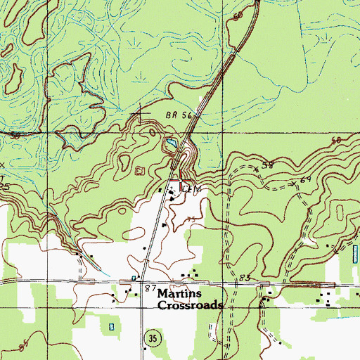 Topographic Map of Mount Vernon Cemetery, SC