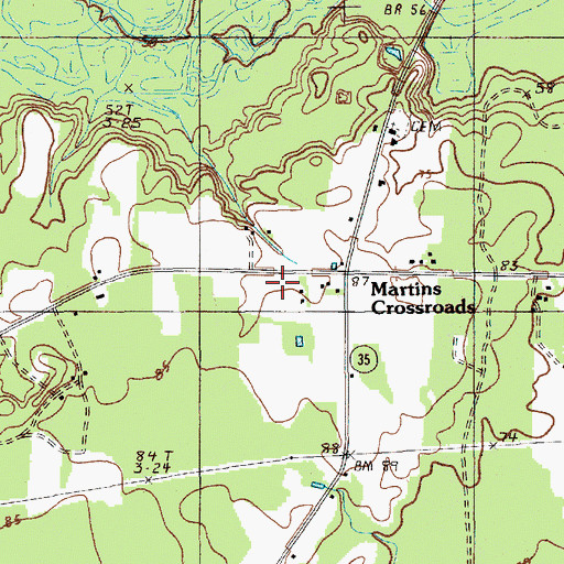 Topographic Map of Mount Vernon School (historical), SC