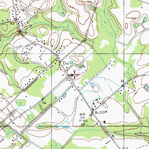 Topographic Map of Mount Zion Church, SC