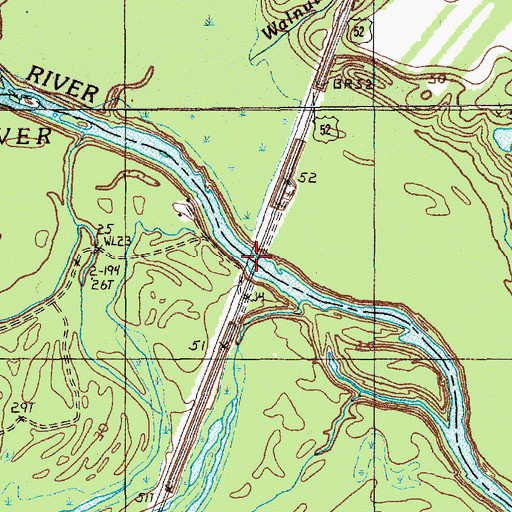Topographic Map of Murrays Ferry Bridge, SC