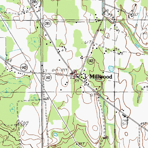 Topographic Map of Never Fail School (historical), SC