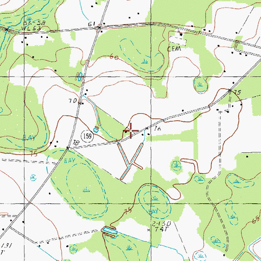 Topographic Map of Pine Grove School (historical), SC