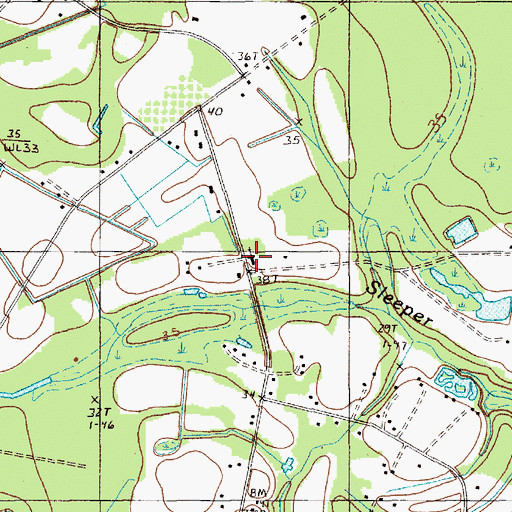 Topographic Map of Piney Forest Church, SC