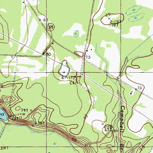 Topographic Map of Richmond Cemetery, SC