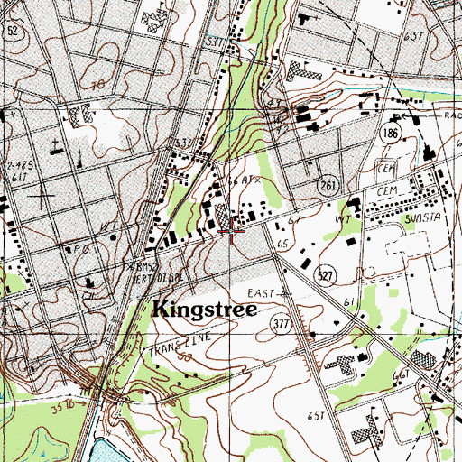 Topographic Map of Saint Anns Catholic Church, SC