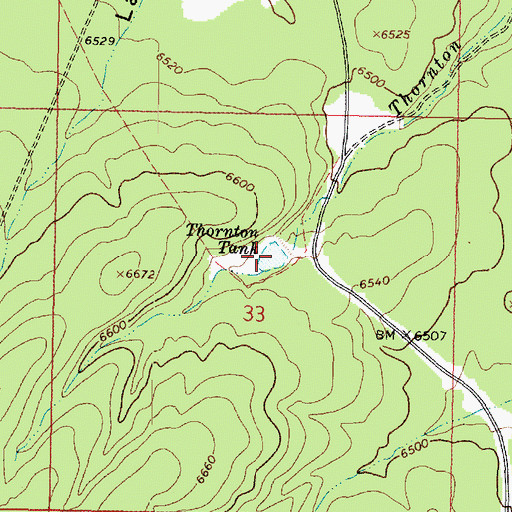 Topographic Map of Thornton Tank, AZ