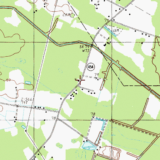 Topographic Map of Saint Lukes Church, SC