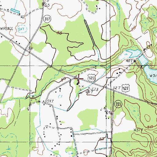 Topographic Map of Saint Marys School (historical), SC
