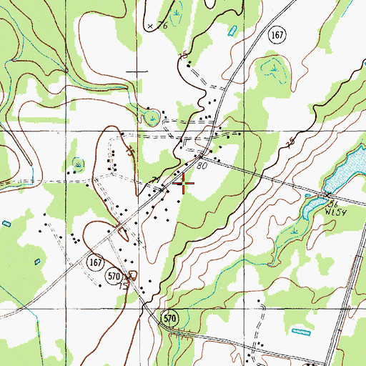 Topographic Map of Saint Matthews Church, SC