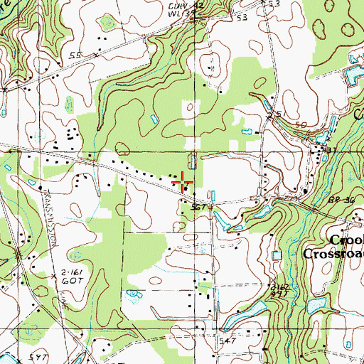 Topographic Map of Saint Matthews School (historical), SC