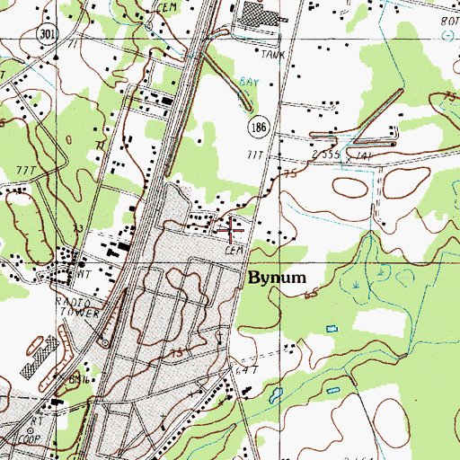 Topographic Map of Second Baptist Church, SC