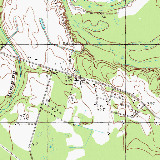 Topographic Map of Spring Gully Cemetery, SC