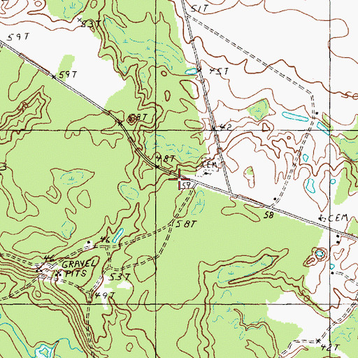 Topographic Map of Sutton School (historical), SC