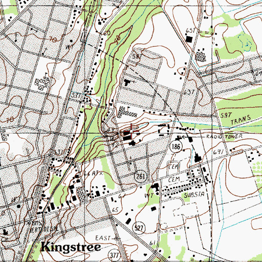 Topographic Map of Tomlinson High School, SC