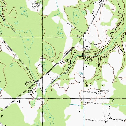 Topographic Map of Union Cemetery, SC