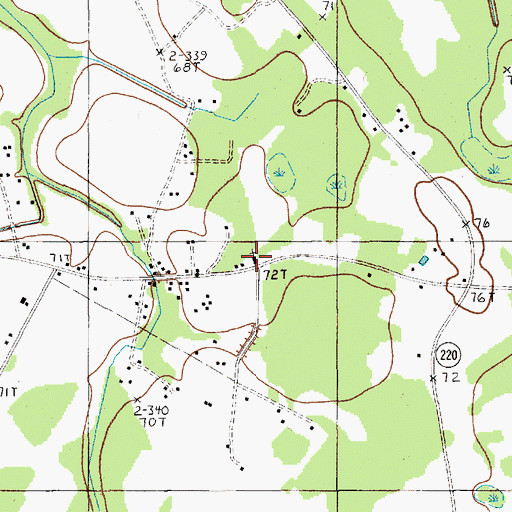 Topographic Map of Union Church, SC
