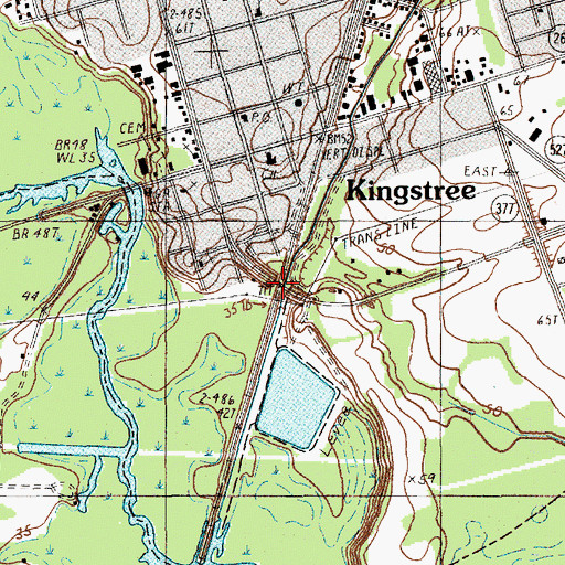 Topographic Map of Wallace D Conner Bridge, SC