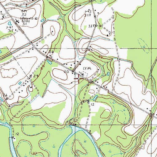Topographic Map of Warsaw School (historical), SC
