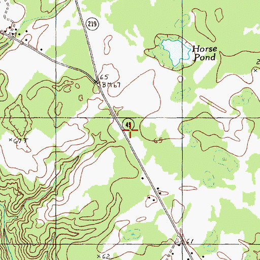 Topographic Map of Wee Tee School (historical), SC