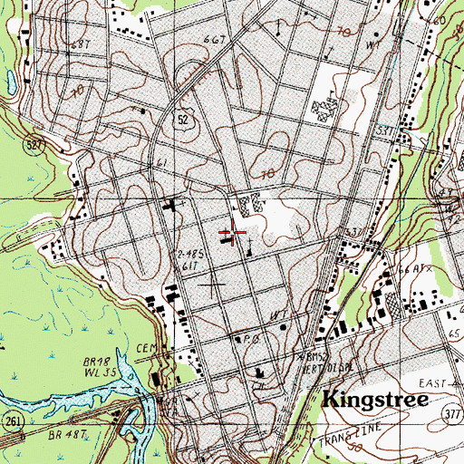 Topographic Map of Williamsburg Presbyterian Church, SC