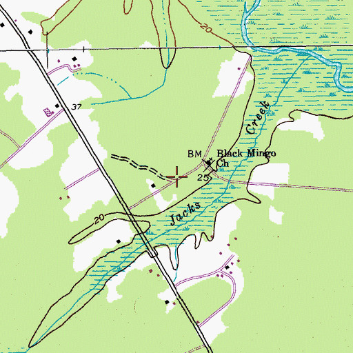 Topographic Map of Willtown (historical), SC