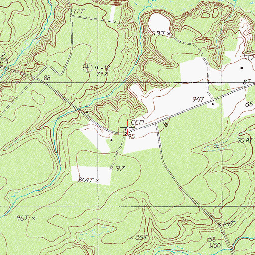 Topographic Map of Oak Grove Church (historical), SC