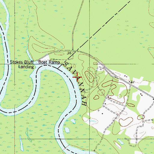 Topographic Map of Palichucola Bluff, SC
