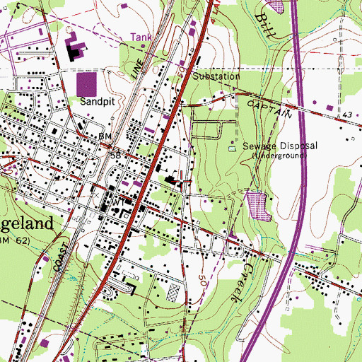 Topographic Map of Pratt Memorial Library, SC
