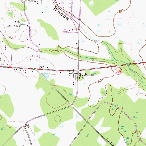 Topographic Map of Rhoden Ward Cemetery, SC