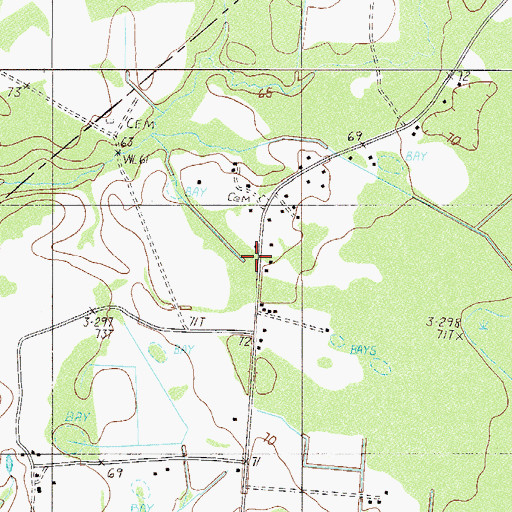 Topographic Map of Titi School (historical), SC