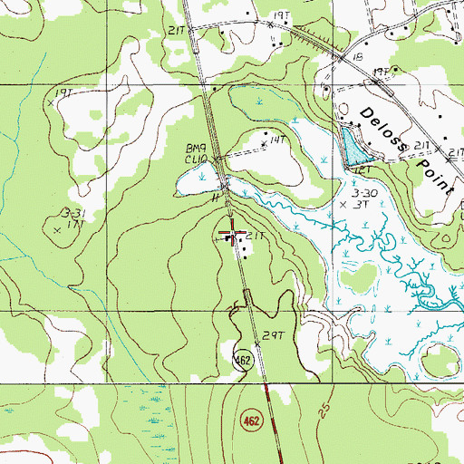 Topographic Map of Zion Church, SC