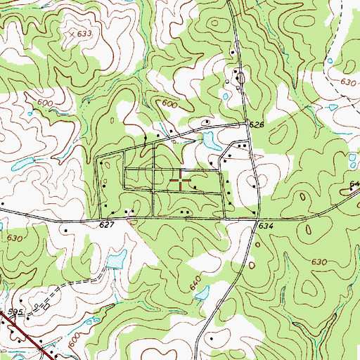 Topographic Map of Antioch Acres, SC