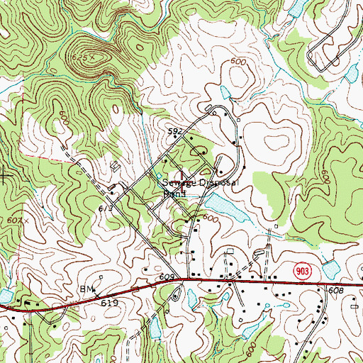 Topographic Map of Baker Place, SC