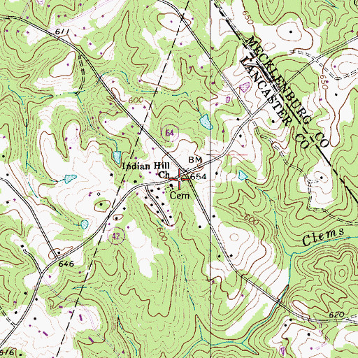 Topographic Map of Barberville School (historical), SC