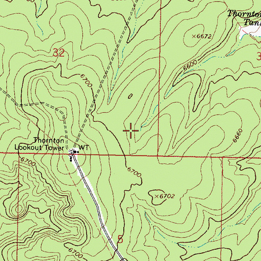 Topographic Map of Thornton Wash, AZ