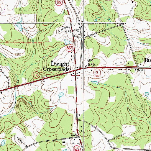 Topographic Map of Buford Battle Ground Monument, SC