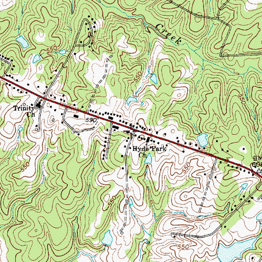 Topographic Map of Centennial African Methodist Episcopal Zion Church, SC