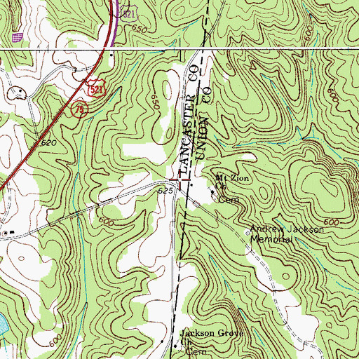 Topographic Map of Curetons (historical), SC