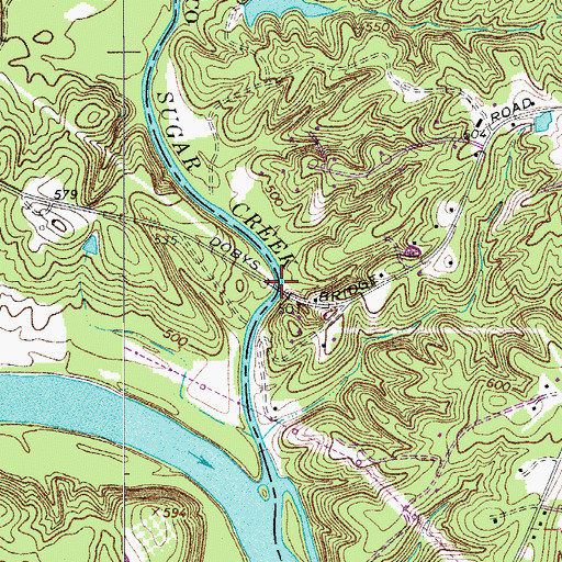 Topographic Map of Dobys Bridge, SC