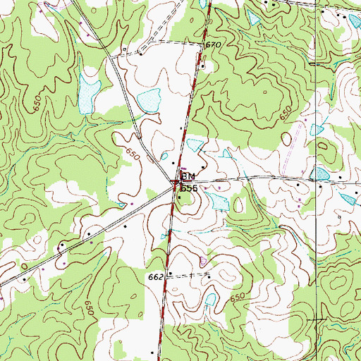 Topographic Map of Doctor Sapps Crossroads, SC