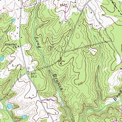 Topographic Map of Elbethel School (historical), SC