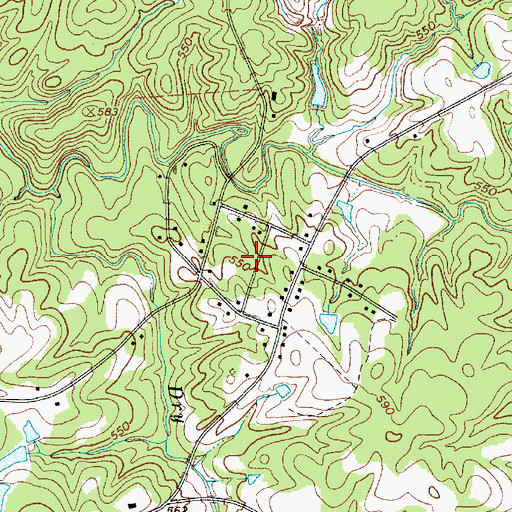 Topographic Map of Elgin Woods, SC
