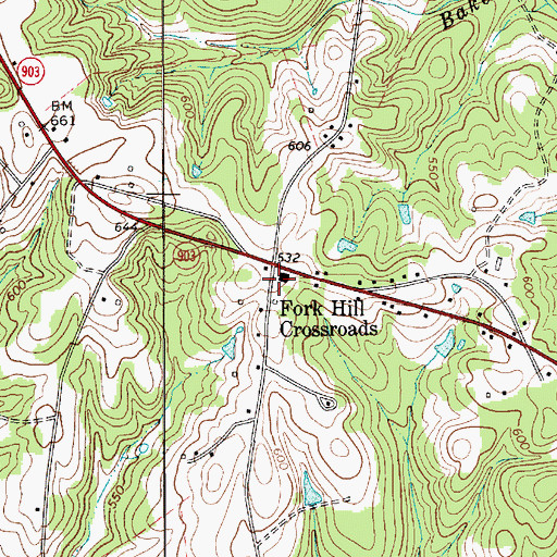 Topographic Map of Fork Hill School (historical), SC