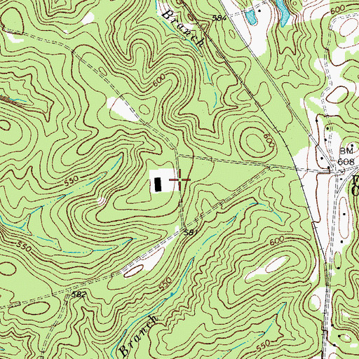 Topographic Map of Foster Industrial Park, SC