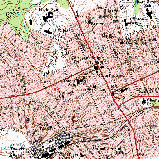 Topographic Map of Franklin Academy (historical), SC