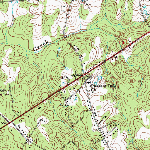 Topographic Map of Gills Creek Associate Reformed Presbyterian Church, SC