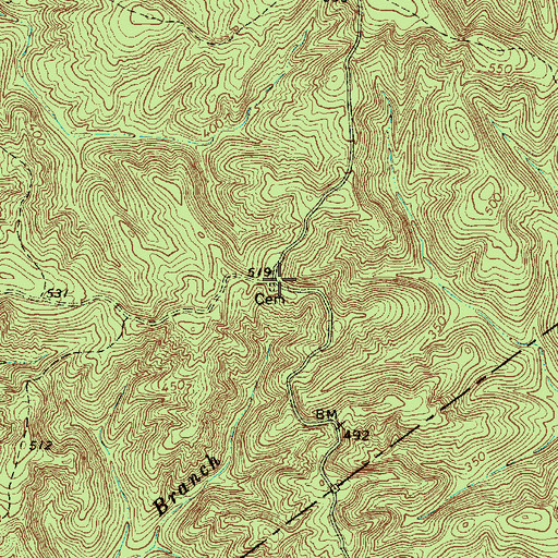 Topographic Map of Gitsinger Church (historical), SC