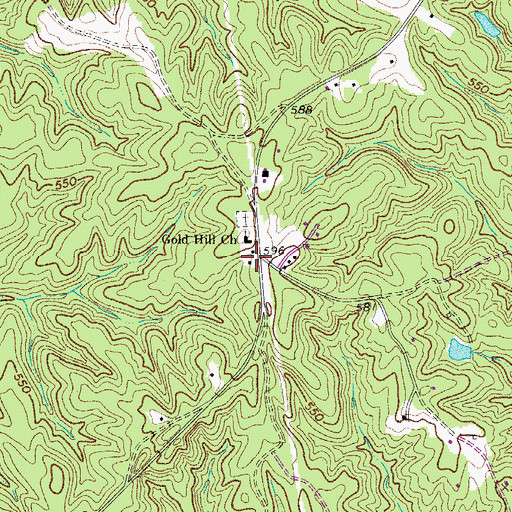 Topographic Map of Gold Hill School (historical), SC